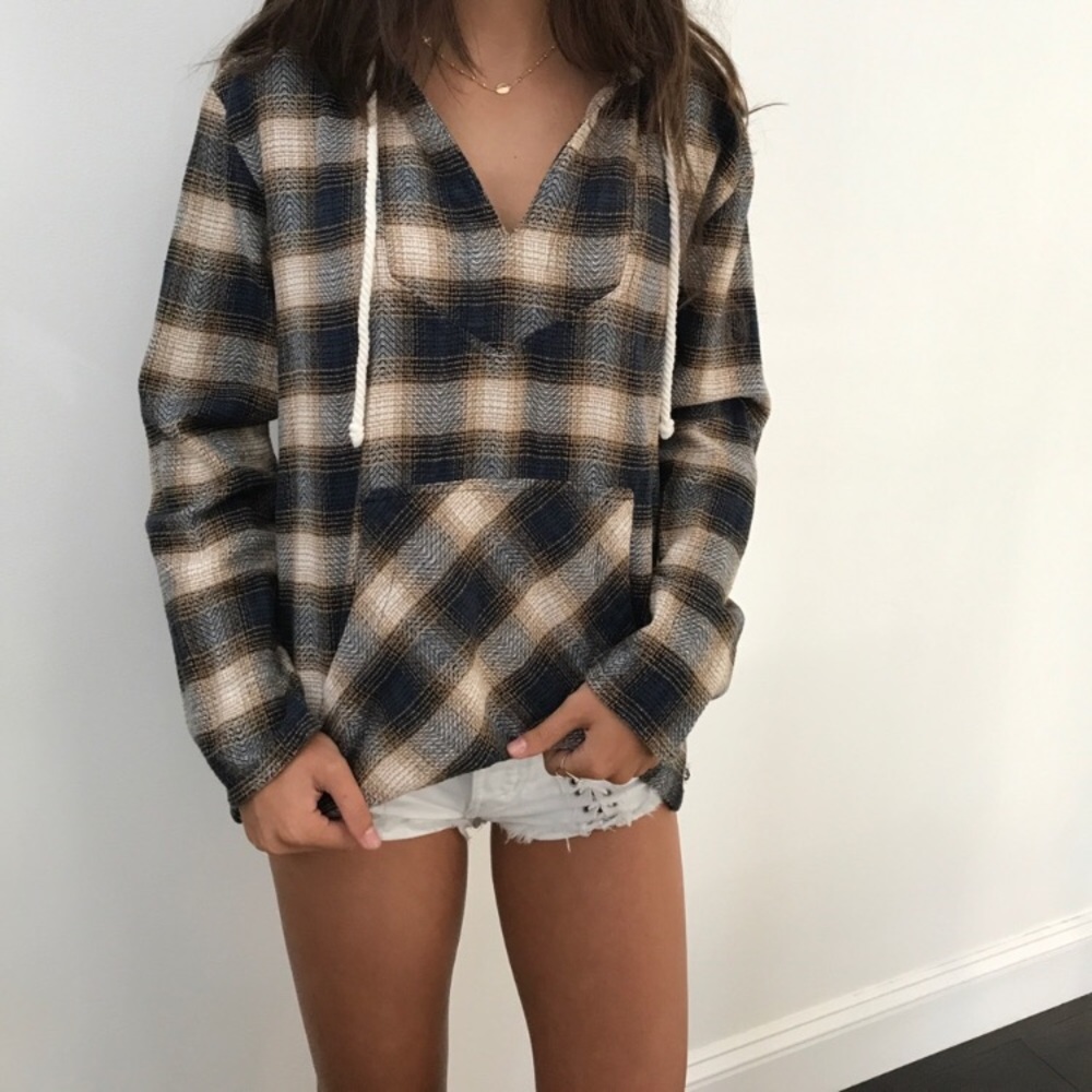 Forever 21 flannel hoodie